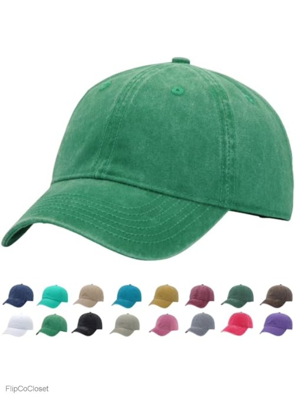 Vintage Washed Cotton Baseball Cap Adjustable One Size Unisex
